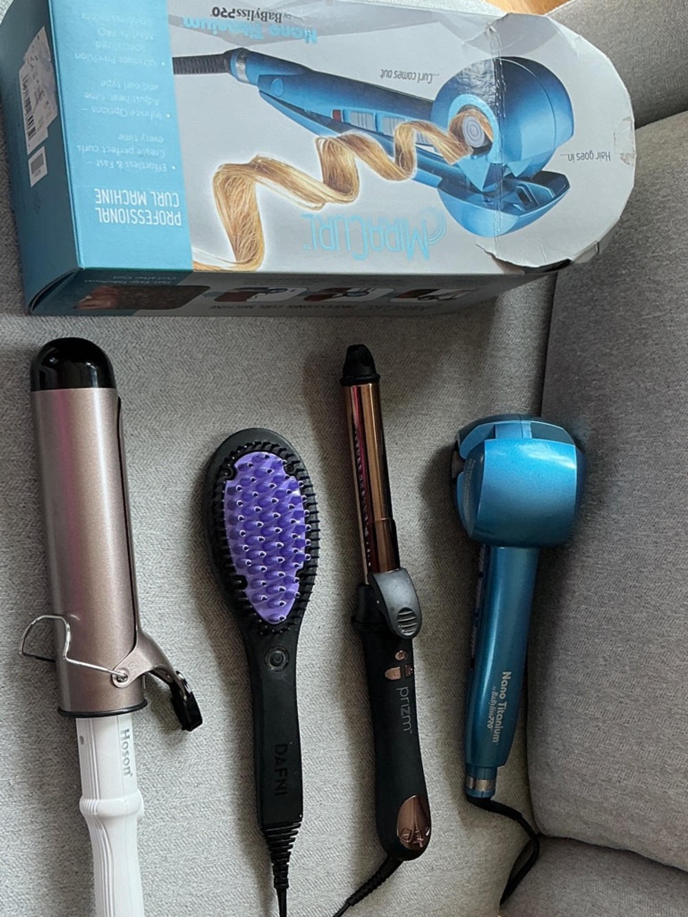 Nano Automatic Machine, Prism Rotating Iron, Dafni Dryer Brush and Hosen iron.